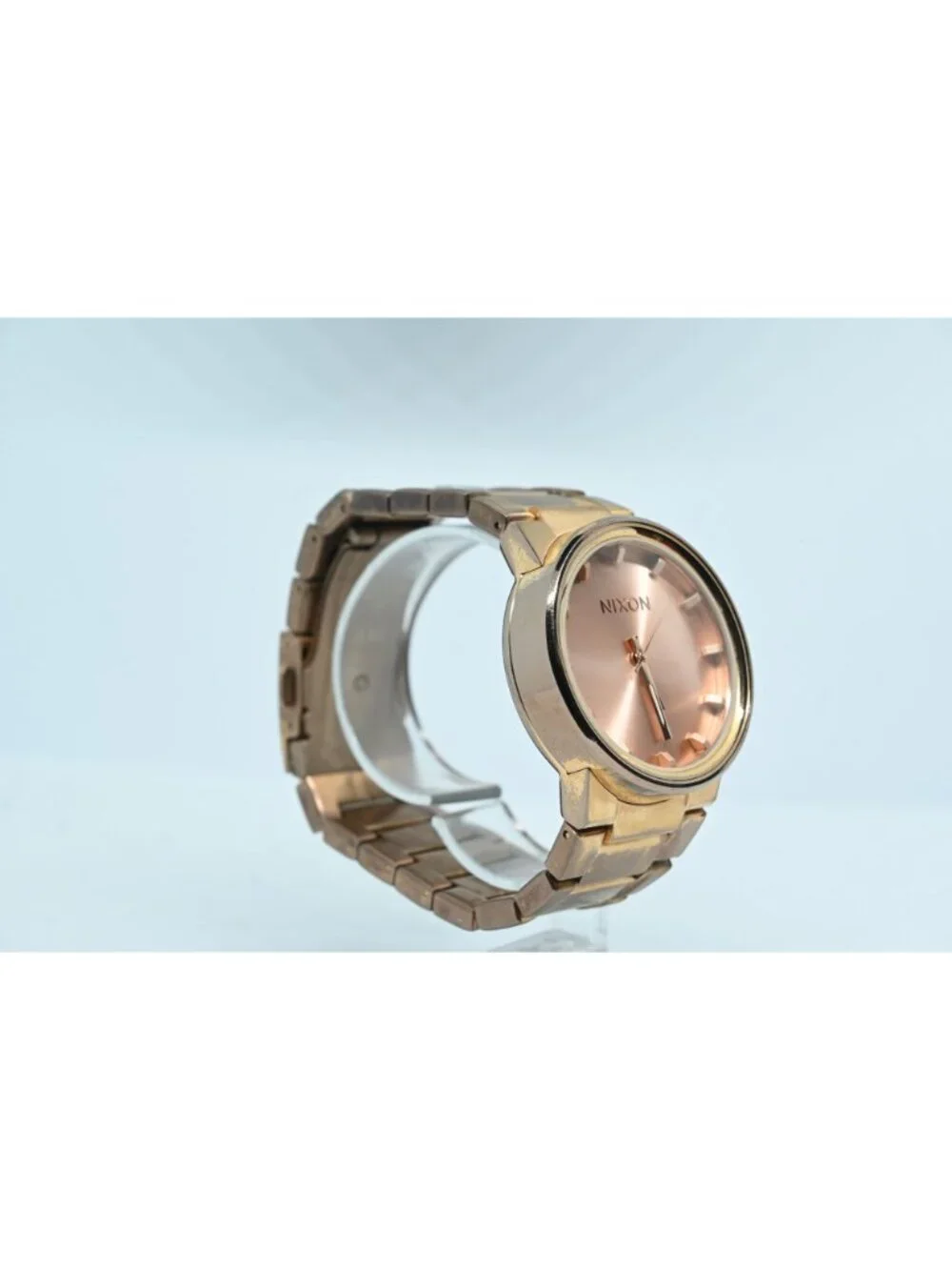 Nixon A160897 The Cannon Rose Gold Dial Steel Bracelet Watch 100M Men's
